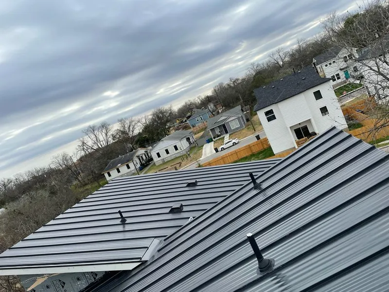 Standing seam metal roof panels with vents for Skylight Repair in Gatesville